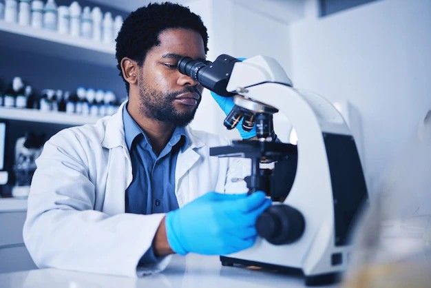 Laboratory equipment with researcher